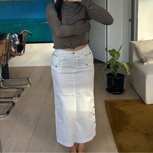Vintage White Maxi Skirt